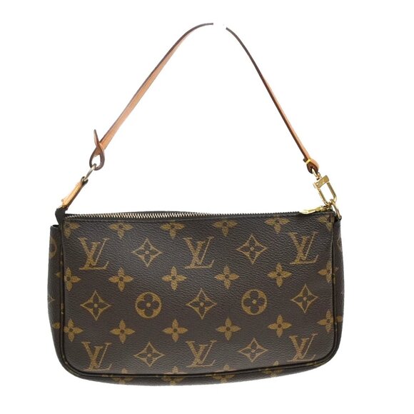 LOUIS VUITTON Pochette Accessoires Hand Bag Monogram Leather BN - Picture 1 of 15